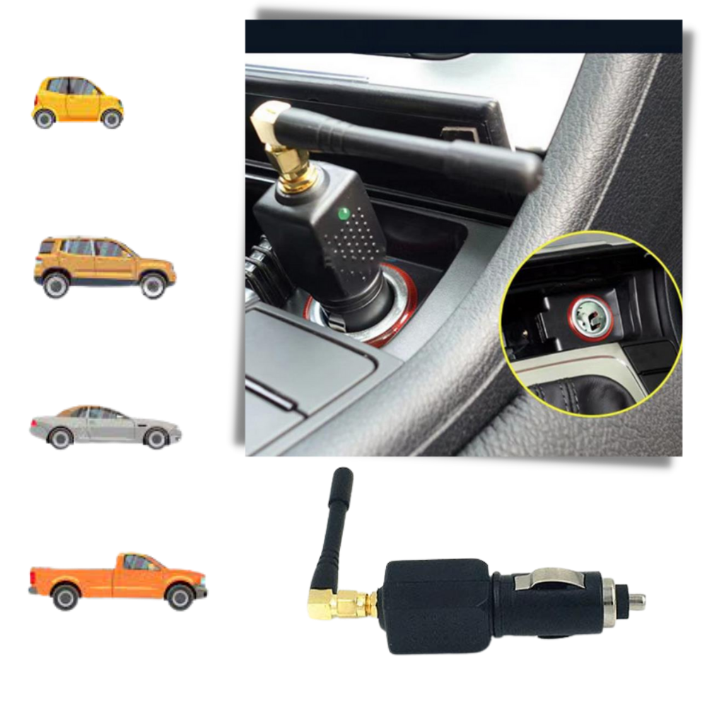 プライバシー保護用 12Vライター電源 車載GPS信号ブロッカー
