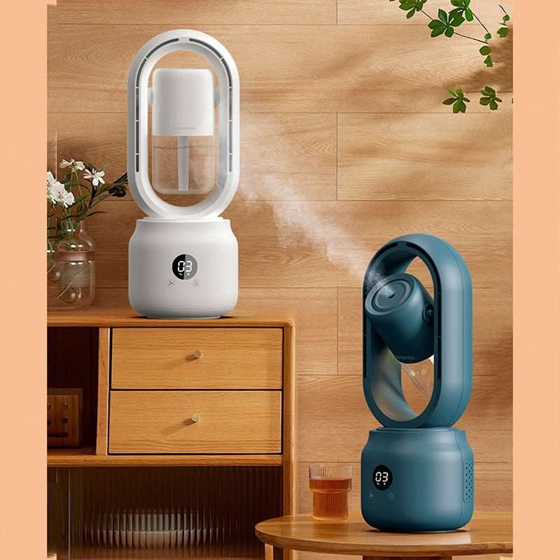 AeroBreeze lapát nélküli ventilátor otthoni és irodai használatra, hordozható hűtő, párásító és éjszakai fény