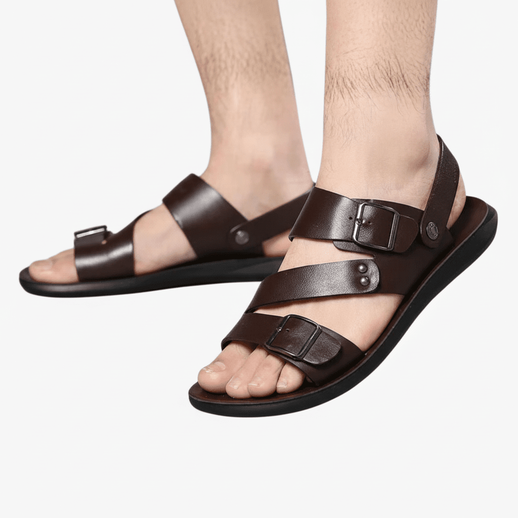 AeroFit állítható férfi szandál keresztpántokkal és ergonomikus tartással
