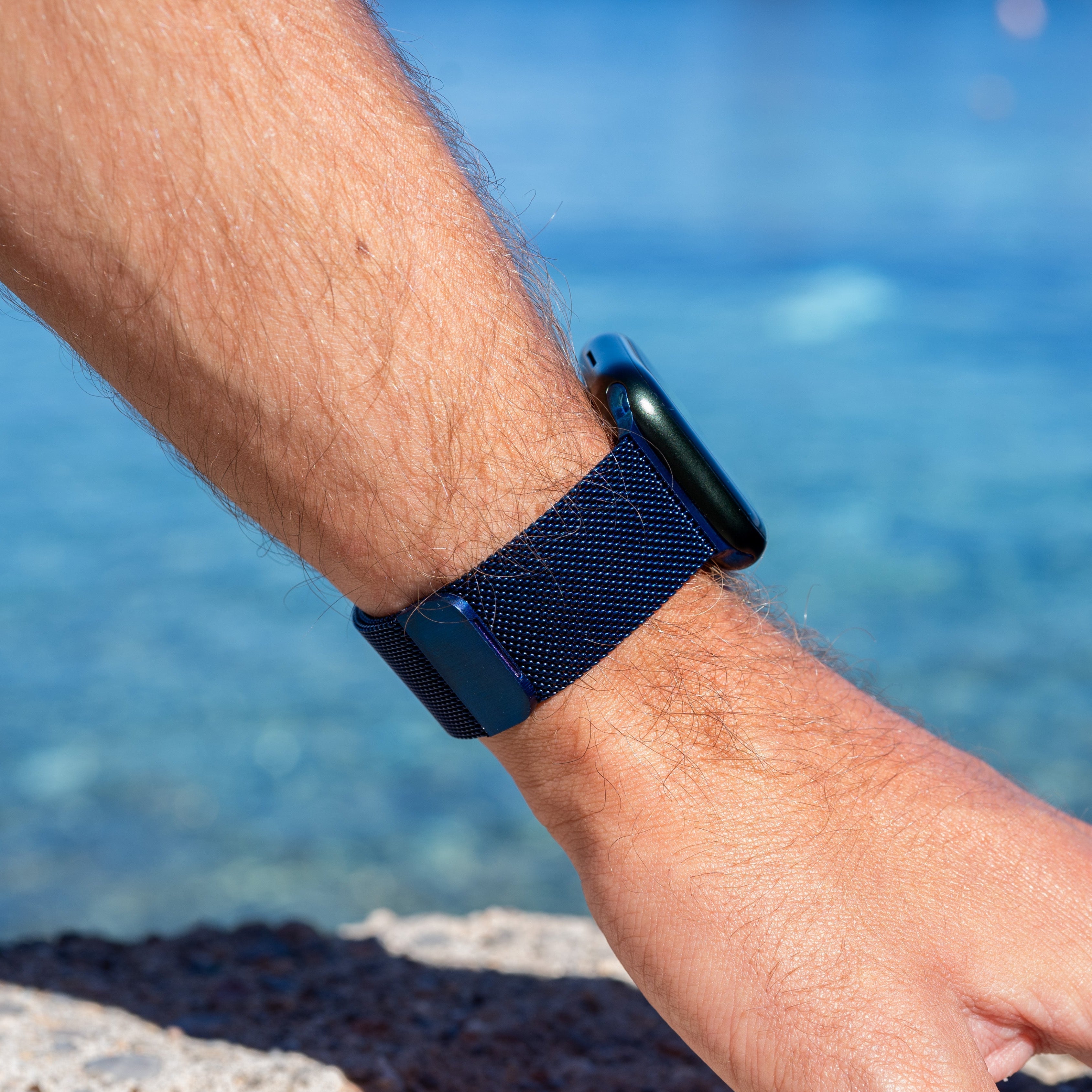 Kék Apple Watch milánói szíj Apple Watch kiegészítőhöz