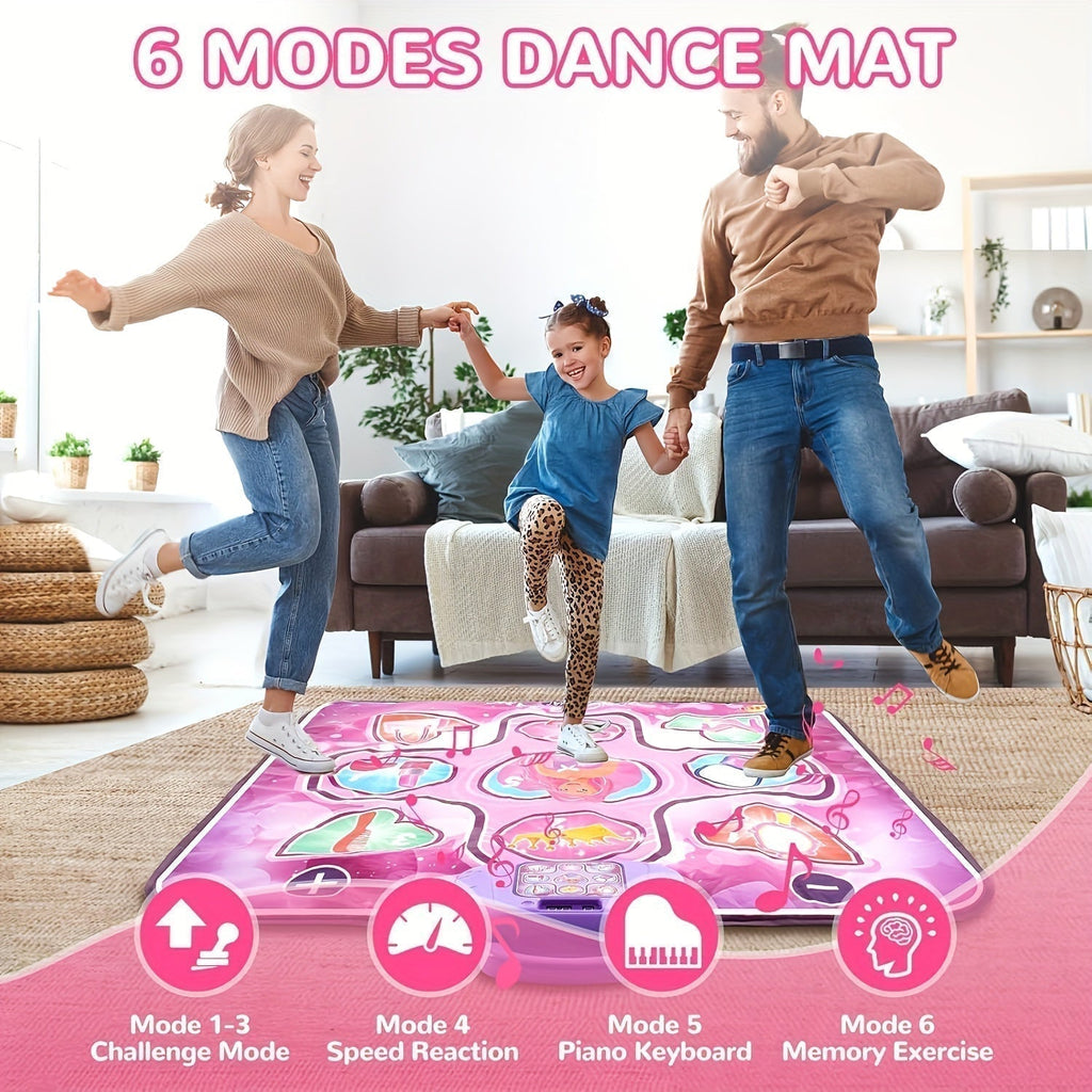 女の子向けスコア機能付きピンクのインタラクティブダンスマット