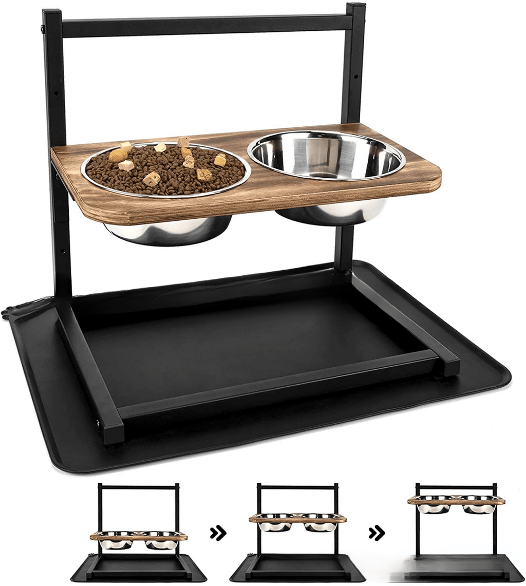 HarmonyBowl ergonomikus etetőállomás kutyáknak rozsdamentes acél tálakkal