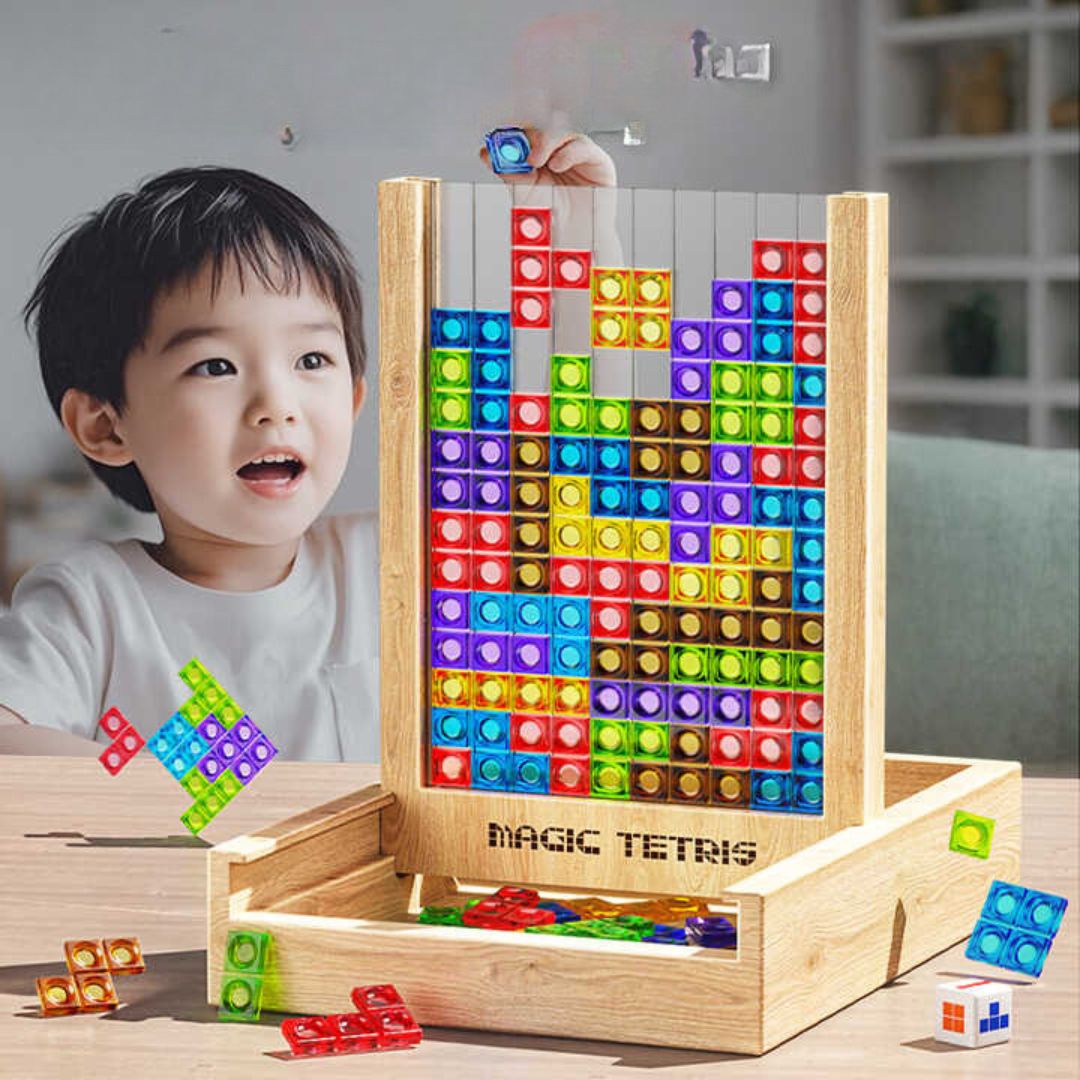 カラフルな木製ブロックパズルボードゲーム 教育的な楽しみのために