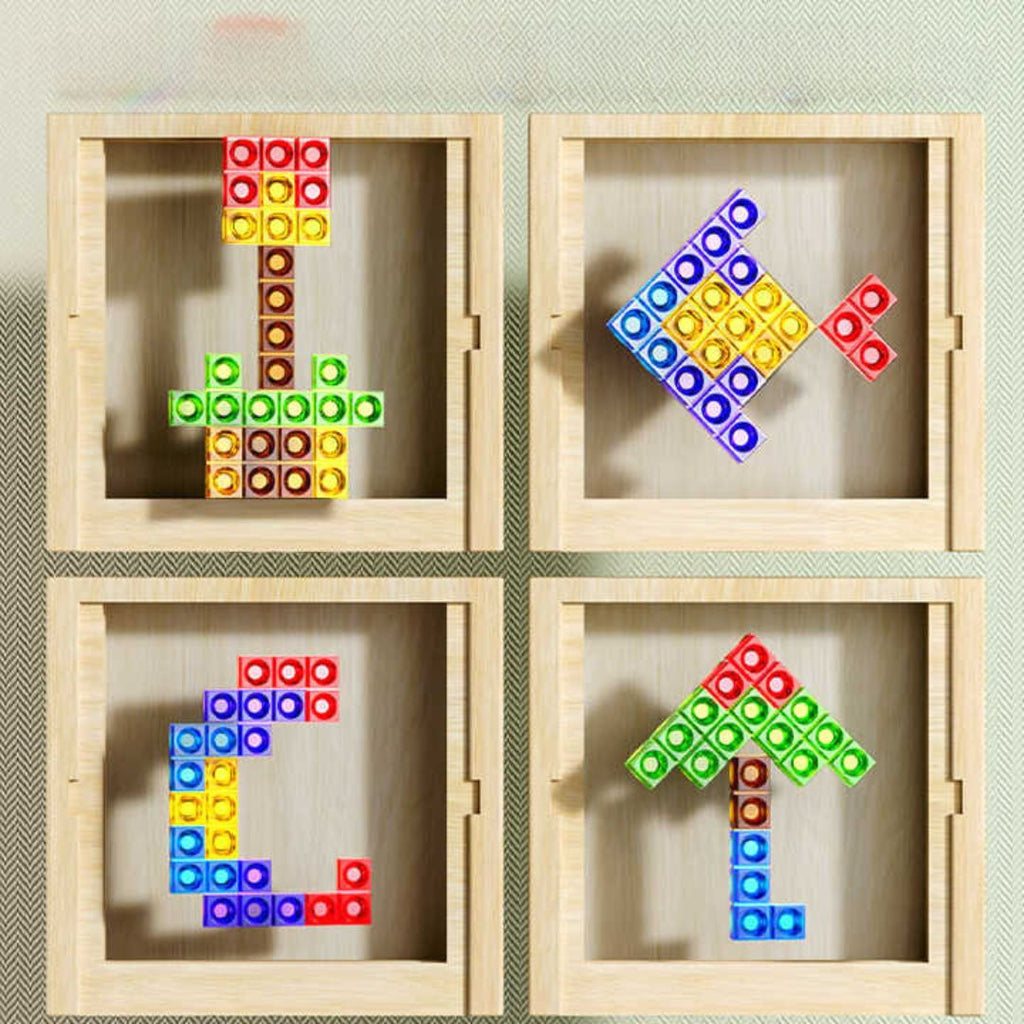 Colorful Wooden Block Puzzle Board Game For Educational Fun
