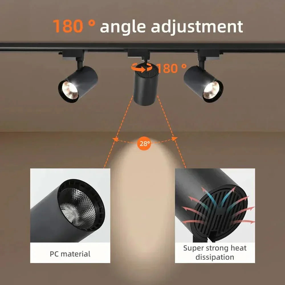 エレガントな住まいに最適な角度調整可能なNovaGlow LEDスポットライト