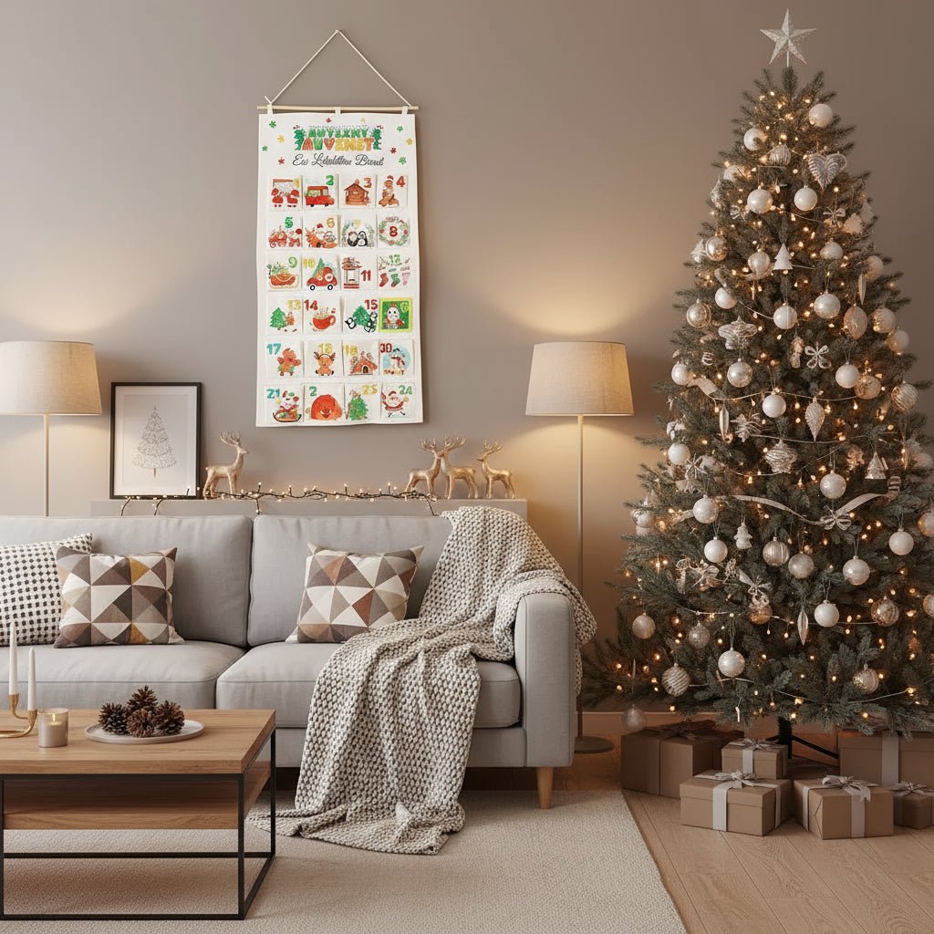 CraftNest Ünnepi DIY Textil Adventi Naptár 24 Zsebbel Családoknak