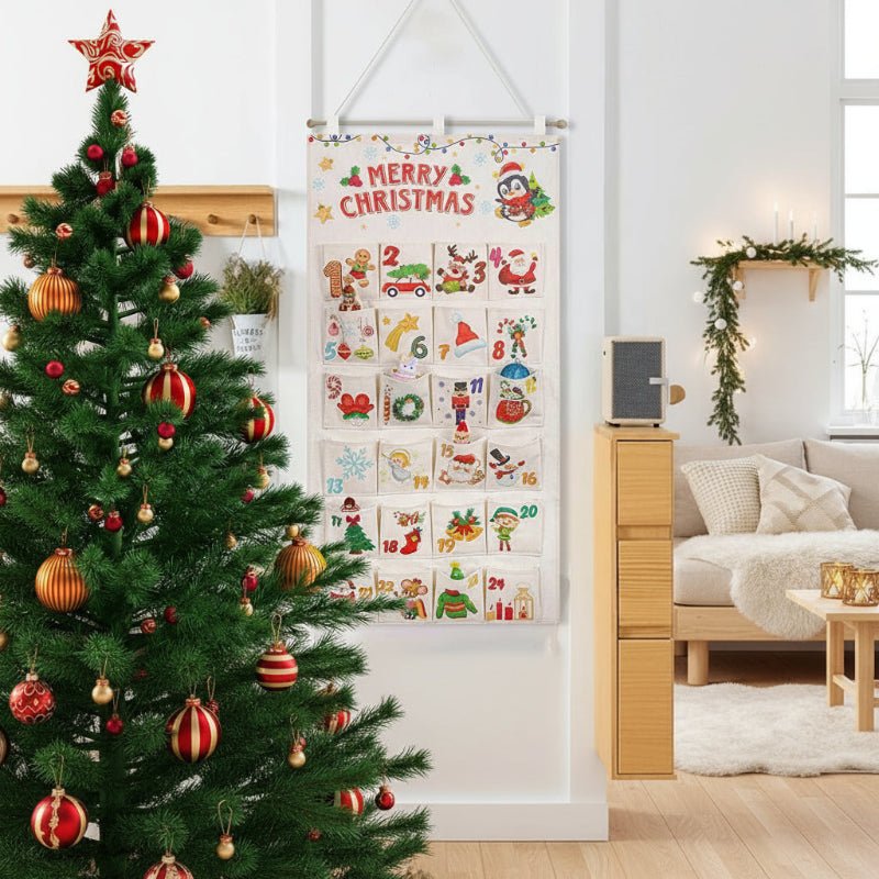 CraftNest Ünnepi DIY Textil Adventi Naptár 24 Zsebbel Családoknak