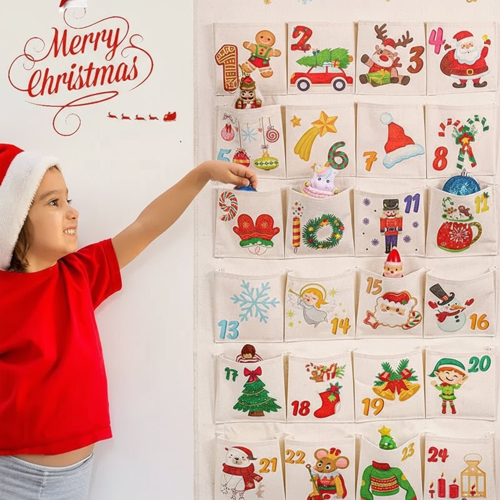 CraftNest Ünnepi DIY Textil Adventi Naptár 24 Zsebbel Családoknak