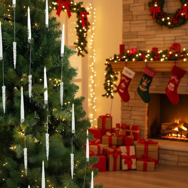 リモコンタイマー付きLED無炎キャンドルセット クリスマスツリー飾り用 LumaGlow