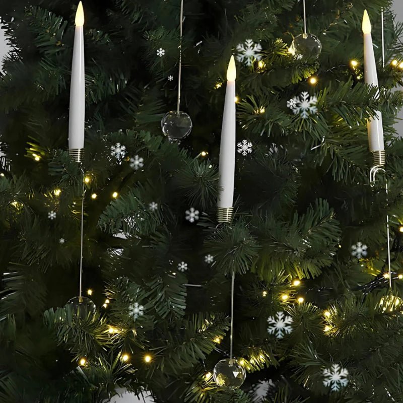 リモコンタイマー付きLED無炎キャンドルセット クリスマスツリー飾り用 LumaGlow