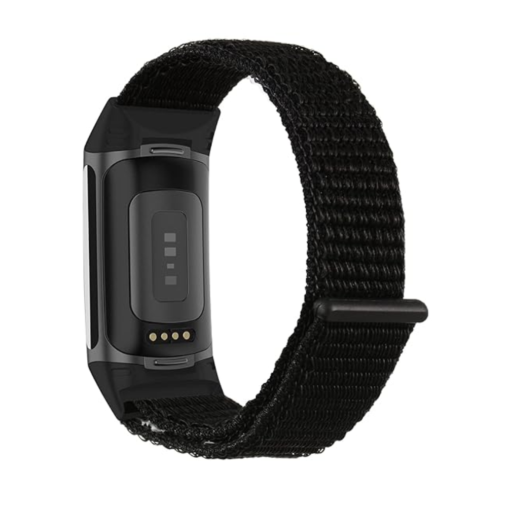 Fitbit Charge 5 fekete nejlon szíj csere karpánt