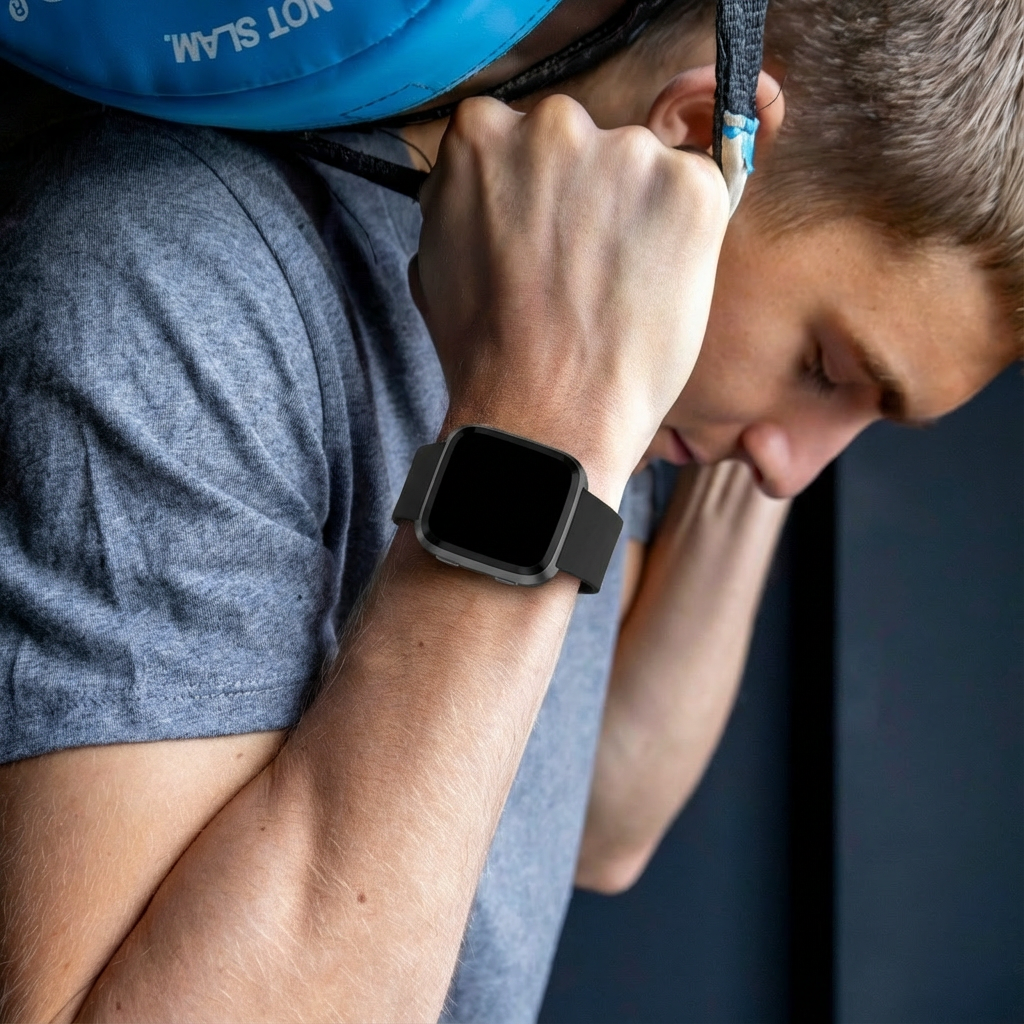 Fekete szilikon szíj Fitbit Versa és Versa 2 órákhoz