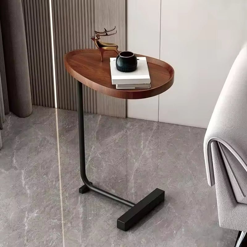CozyNest C alakú oldalasztal kanapéhoz és ágyhoz, amely bútor alá csúsztatható