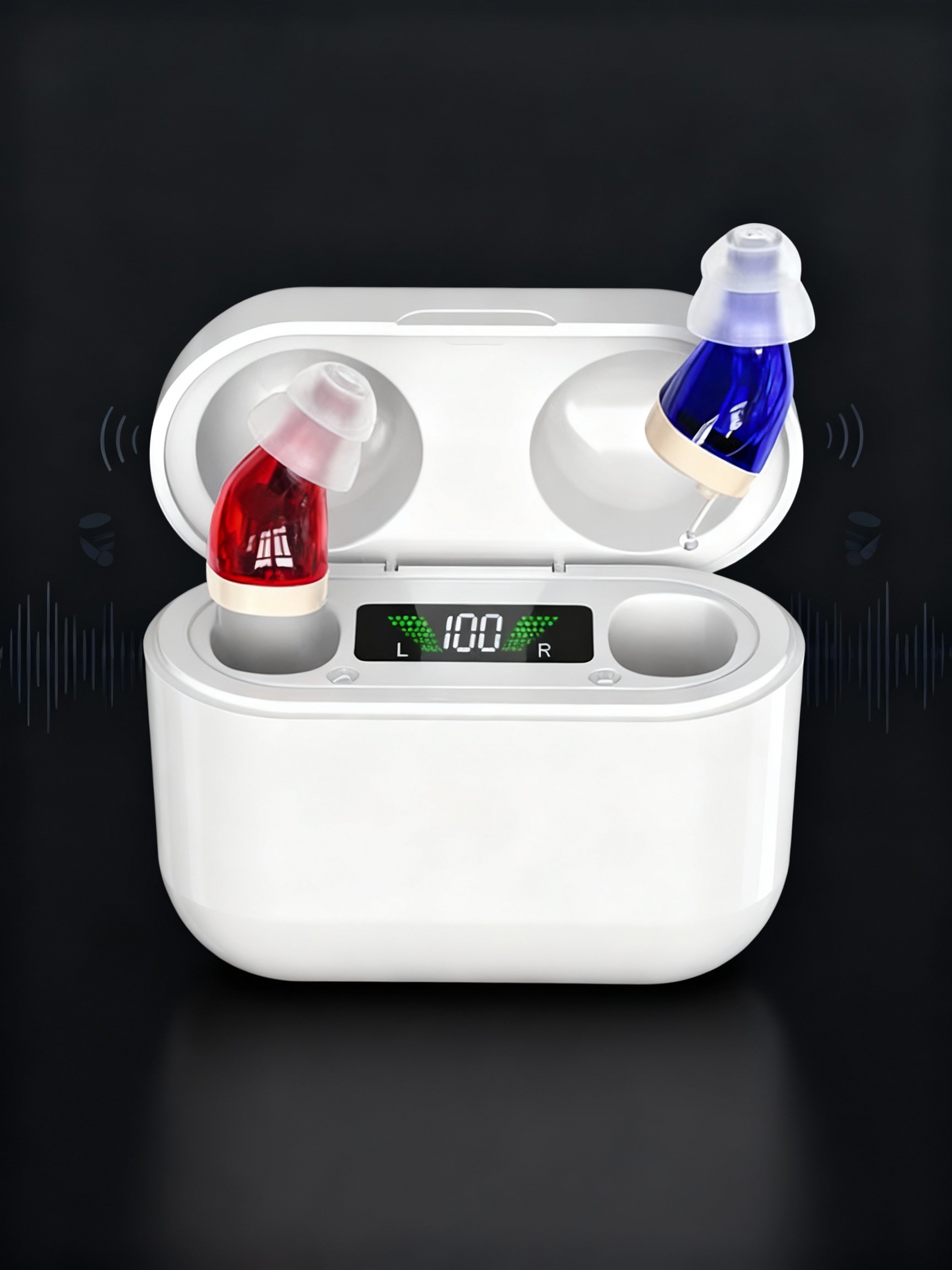 Rechargeable In-Ear Digital Hearing Aids For Tinnitus Relief And Noise Reduction