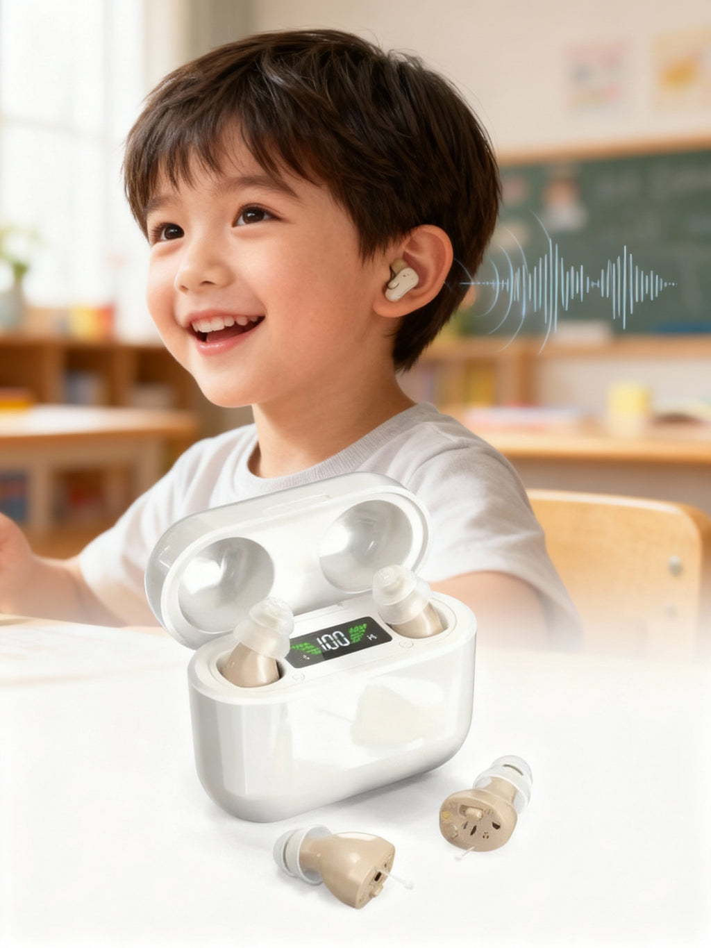 Rechargeable In-Ear Digital Hearing Aids For Tinnitus Relief And Noise Reduction