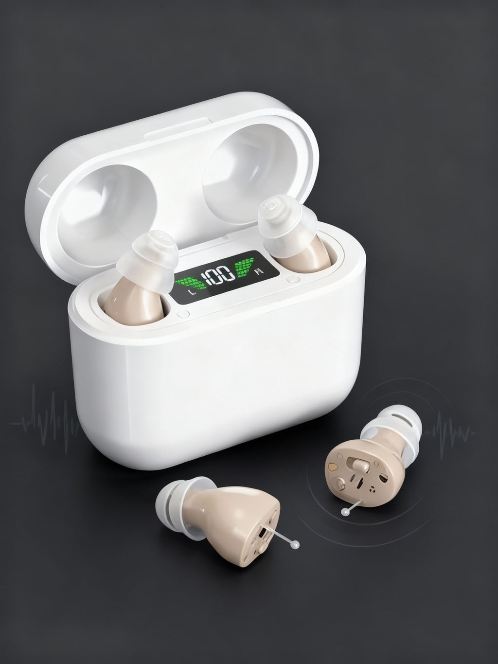 Rechargeable In-Ear Digital Hearing Aids For Tinnitus Relief And Noise Reduction