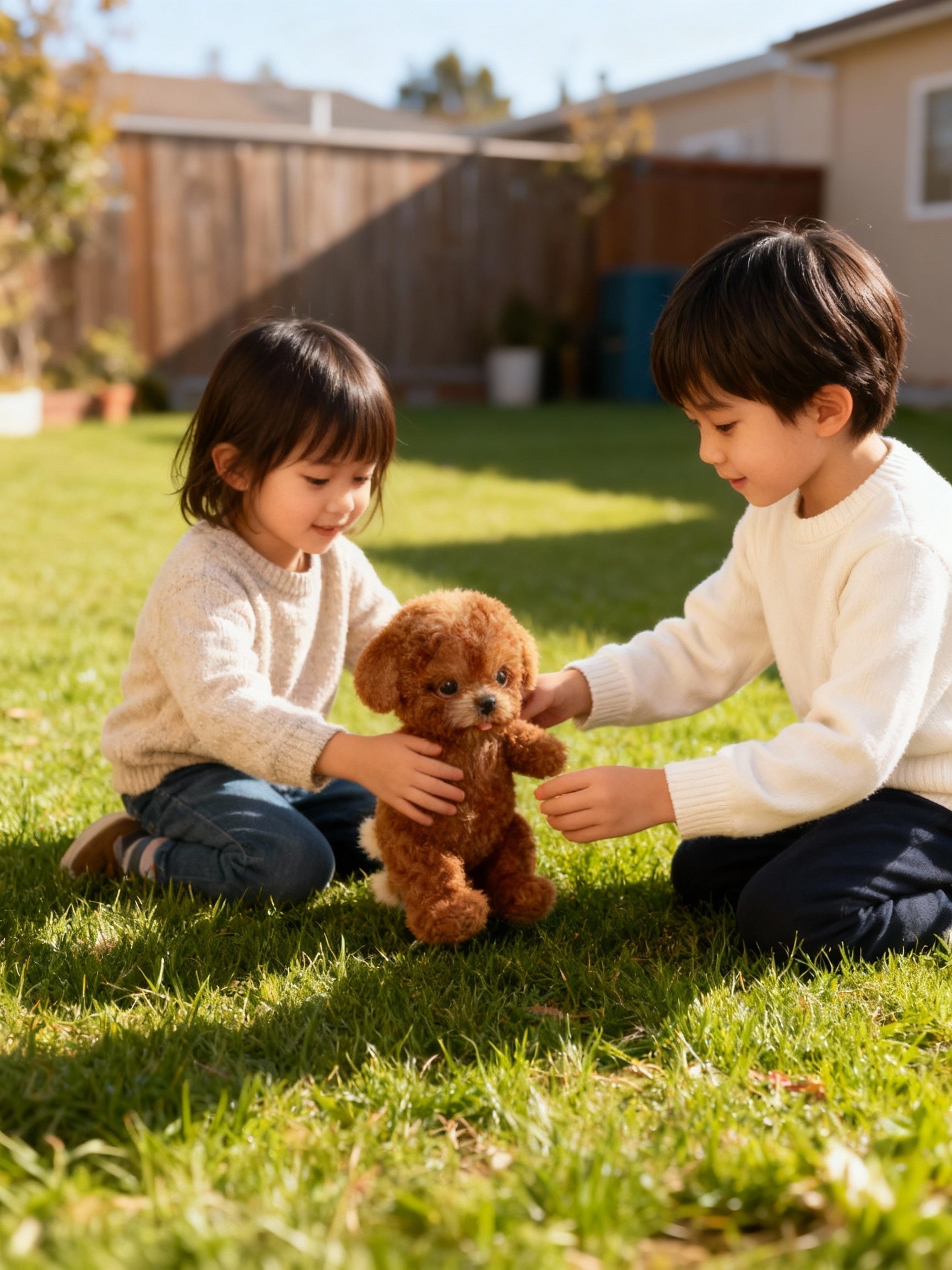 NovaPup インタラクティブロボット子犬 電池式 歩く・吠える・しっぽを振る ぬいぐるみおもちゃ