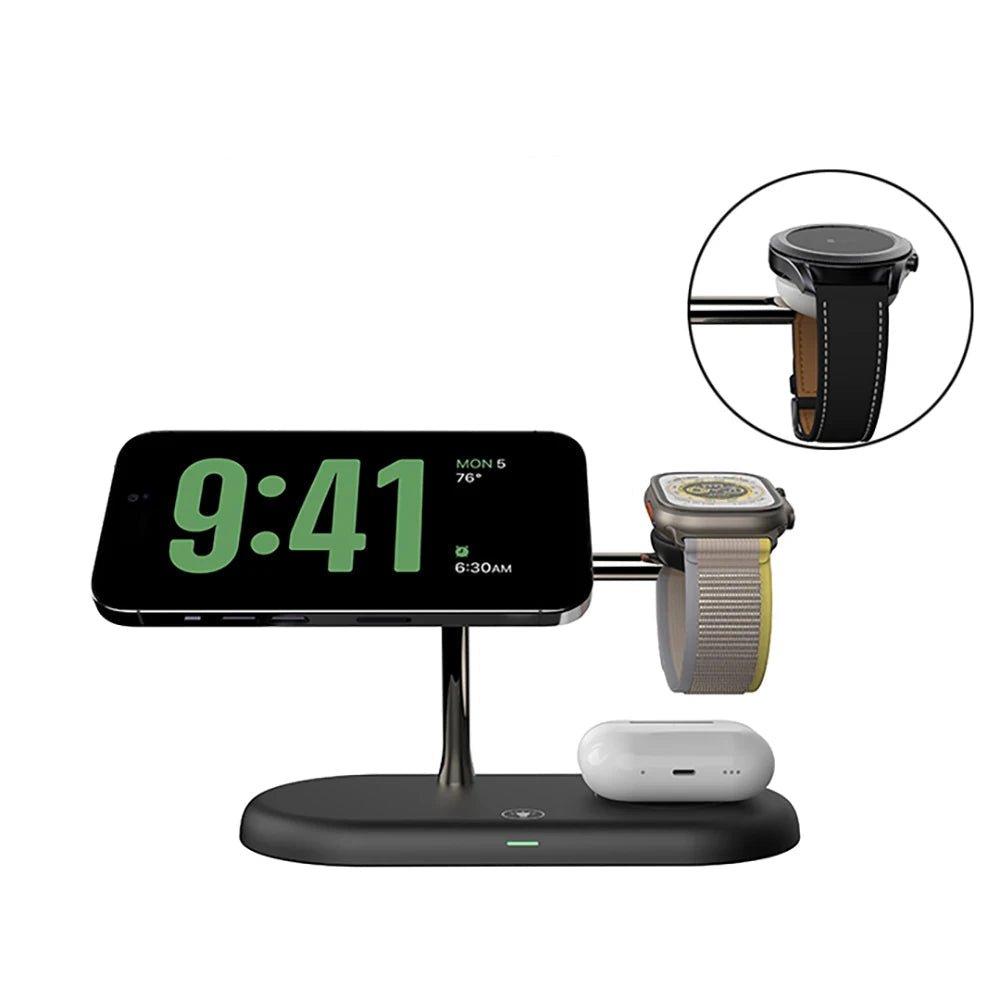 NovaSync MagSafe 3-in-1 急速充電ドック（iPhone、Apple Watch、AirPods対応）