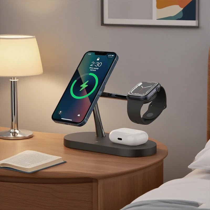 NovaSync MagSafe 3-in-1 急速充電ドック（iPhone、Apple Watch、AirPods対応）