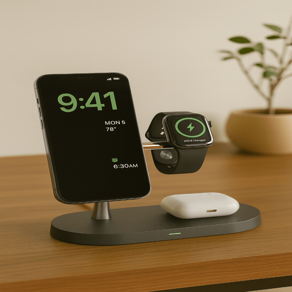 NovaSync MagSafe 3-in-1 急速充電ドック（iPhone、Apple Watch、AirPods対応）