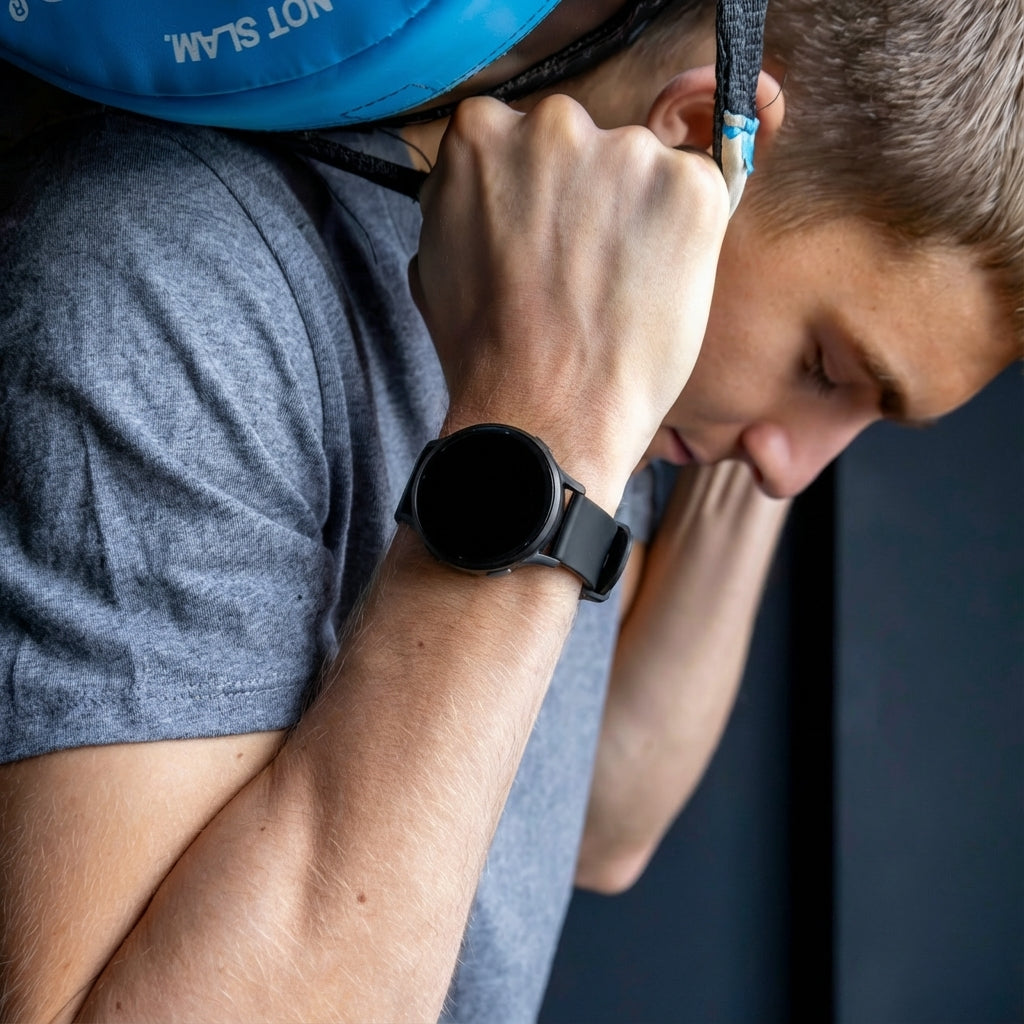 Garmin Vivoactive 4 szilikon klasszikus fekete szíj