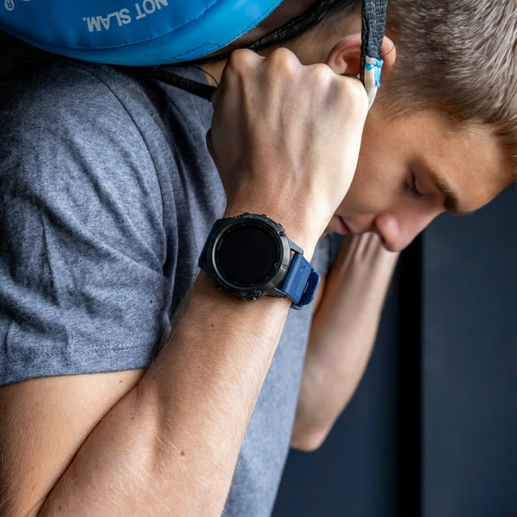 Garmin Fenix 5 Plus és 6 Pro szilikon szíj sötétkék