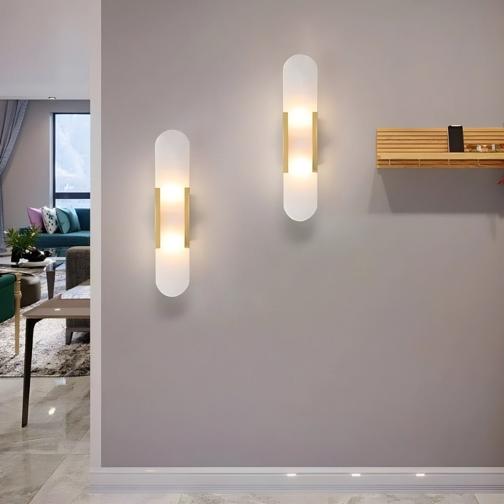 LumaNova エレガント ブラック＆ゴールド LED 壁掛けランプブラケット