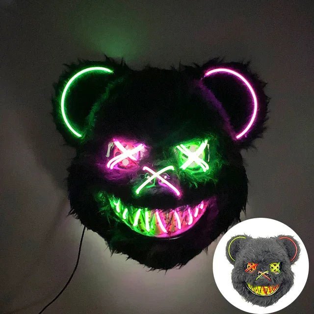 ルマパルス LED パージマスク ネオンライト付きパーティー＆レイブ用
