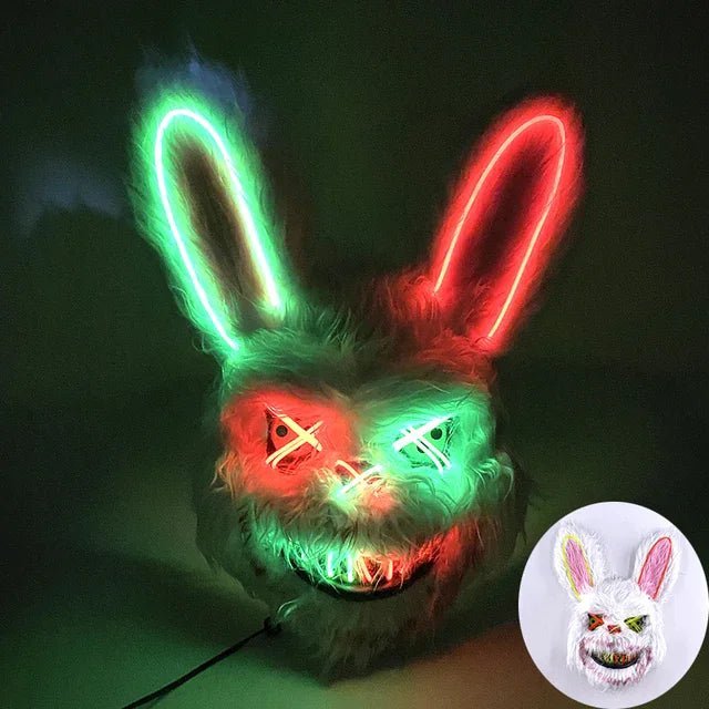 ルマパルス LED パージマスク ネオンライト付きパーティー＆レイブ用