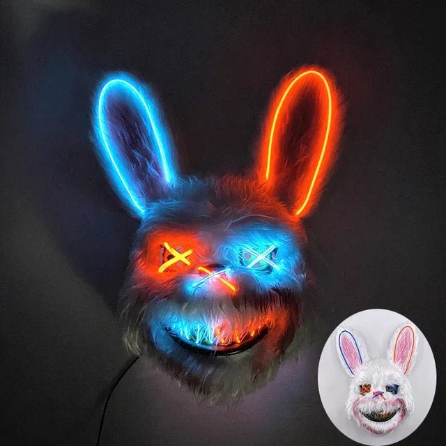 ルマパルス LED パージマスク ネオンライト付きパーティー＆レイブ用