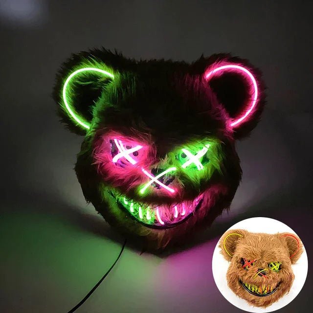 ルマパルス LED パージマスク ネオンライト付きパーティー＆レイブ用