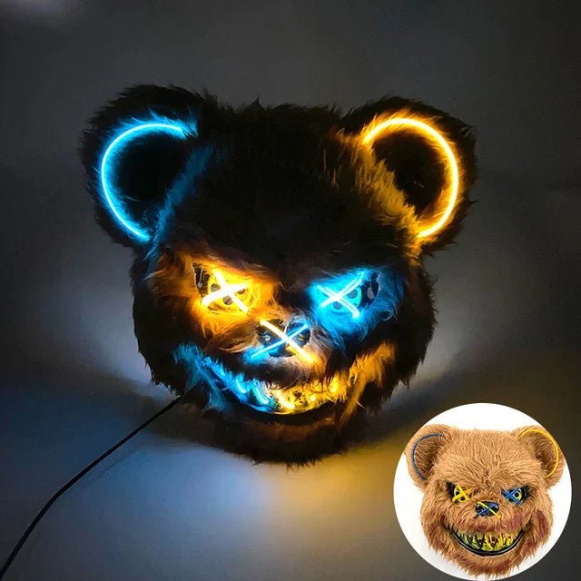 ルマパルス LED パージマスク ネオンライト付きパーティー＆レイブ用
