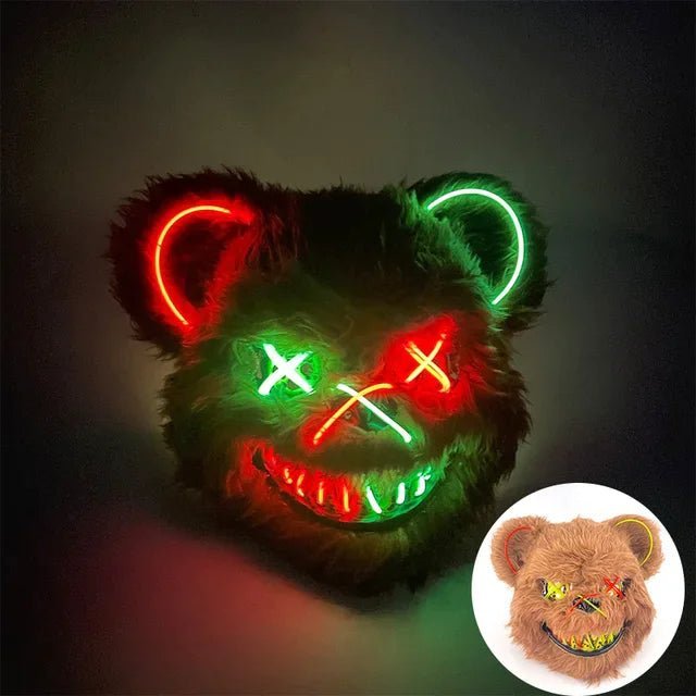 ルマパルス LED パージマスク ネオンライト付きパーティー＆レイブ用