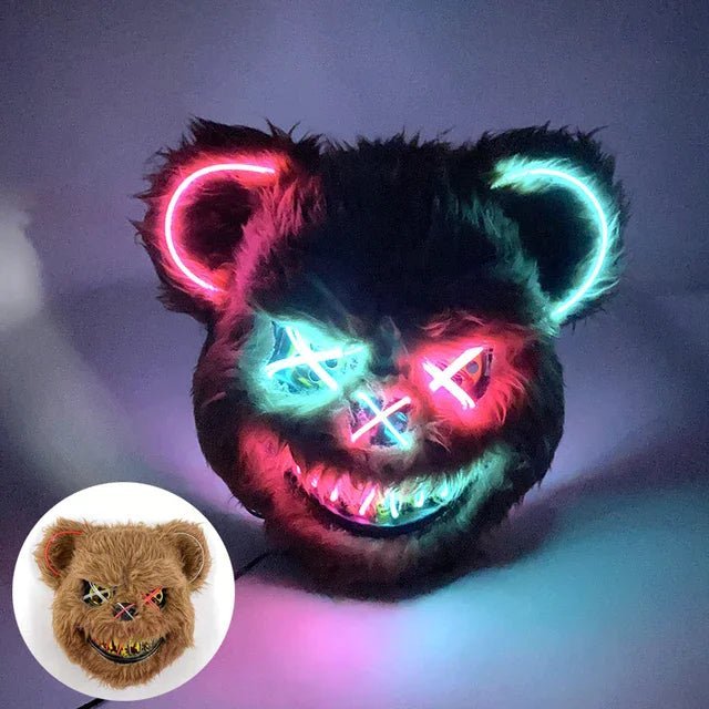ルマパルス LED パージマスク ネオンライト付きパーティー＆レイブ用
