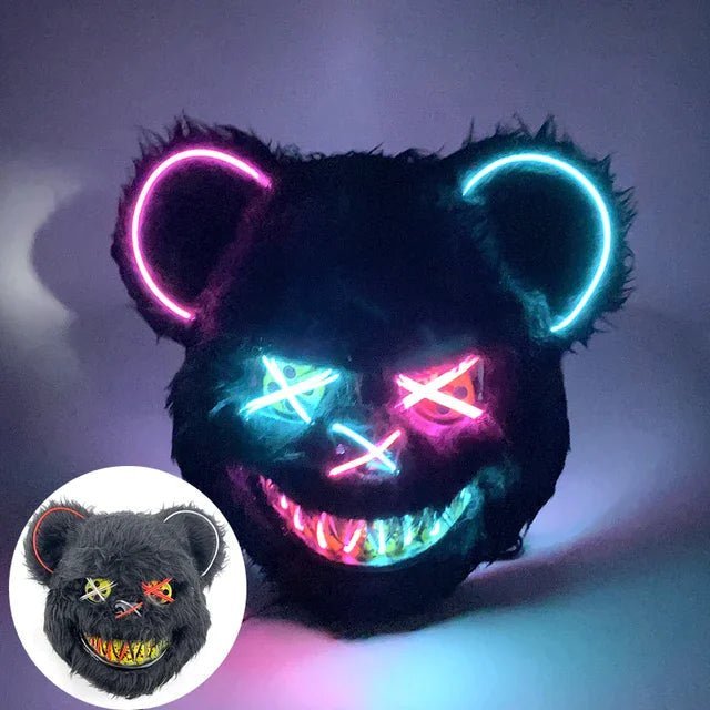 ルマパルス LED パージマスク ネオンライト付きパーティー＆レイブ用