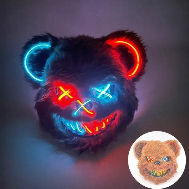 ルマパルス LED パージマスク ネオンライト付きパーティー＆レイブ用
