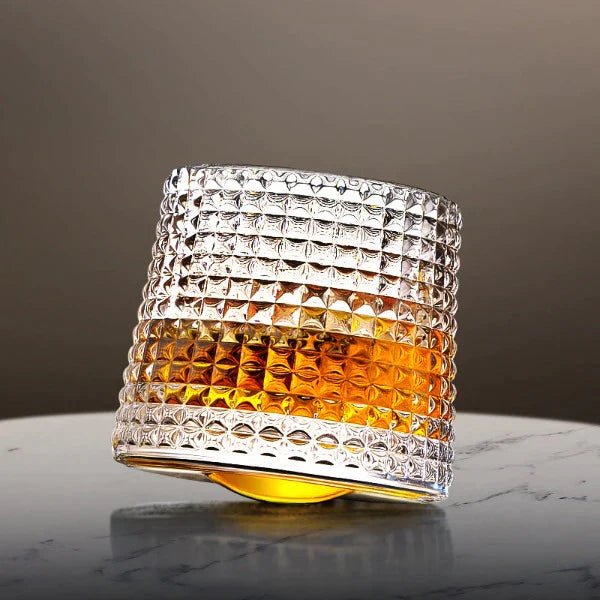 AeroSpin forgó whiskey poharak ínyenceknek az aromák és az oxigénellátás fokozására