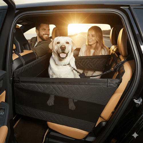 エアロポー プレミアム メモリーフォーム 犬用シートマット 防水カーシートプロテクター付き