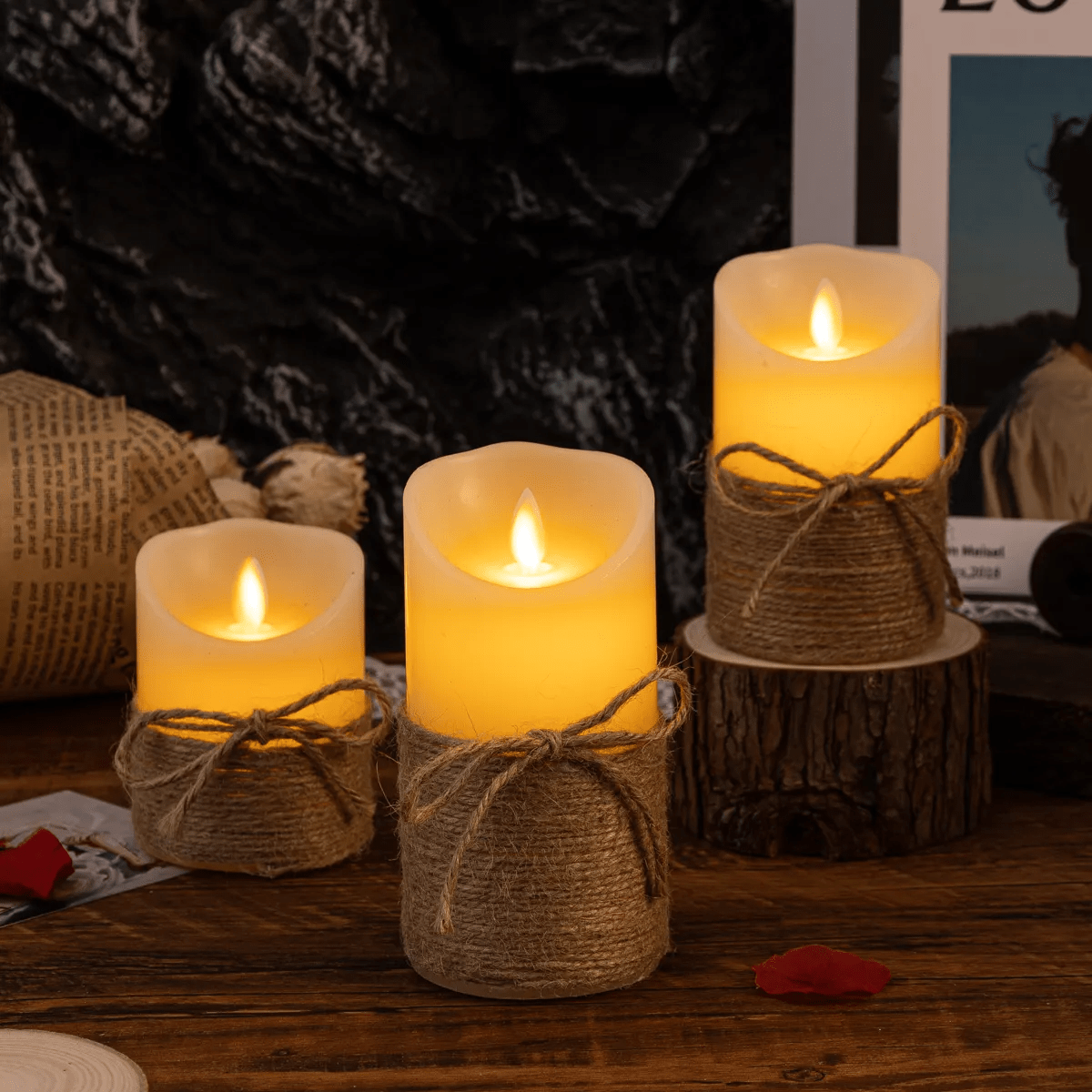 LumaGlow LED gyertyák láng nélküli, élethű pislákolással otthondísz rajongóknak