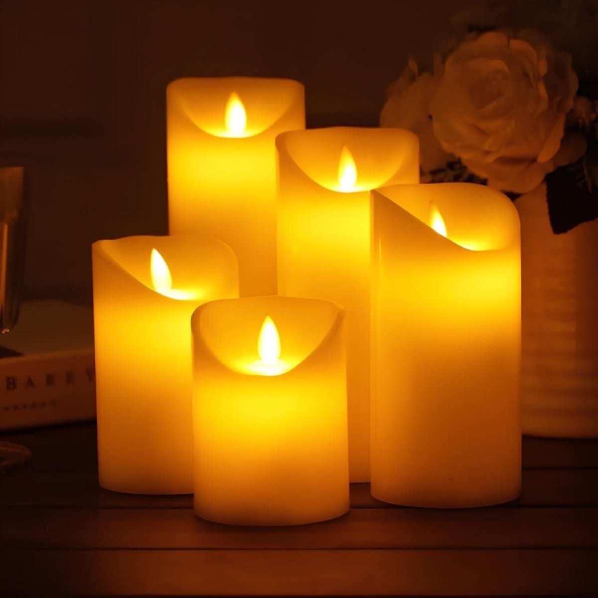 LumaGlow LED gyertyák láng nélküli, élethű pislákolással otthondísz rajongóknak