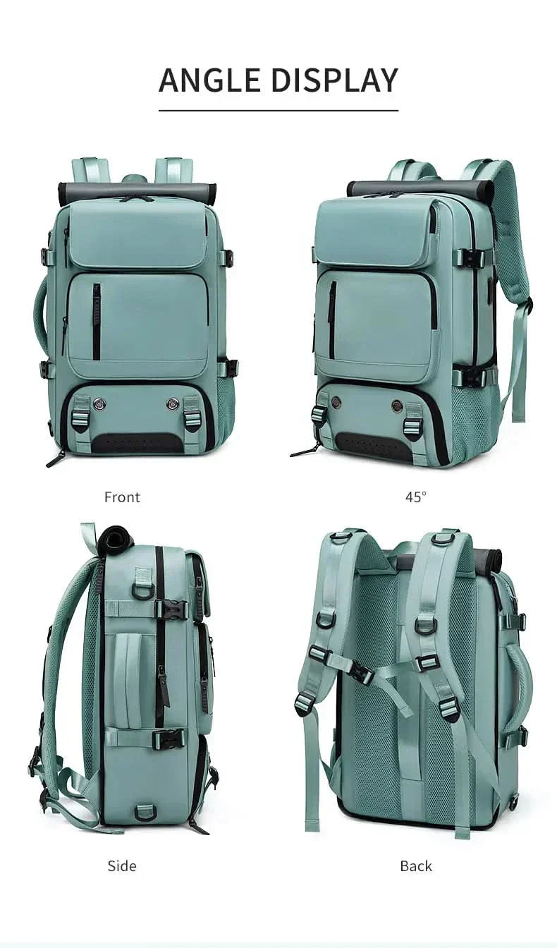 VoyageMax パック ラージ 防水 トラベル バックパック USBポート付き