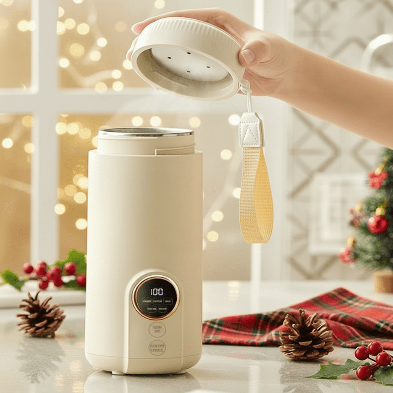 NovaGo ミニケトル 550ml ポータブル 調節可能な温度付き 旅行や寮用