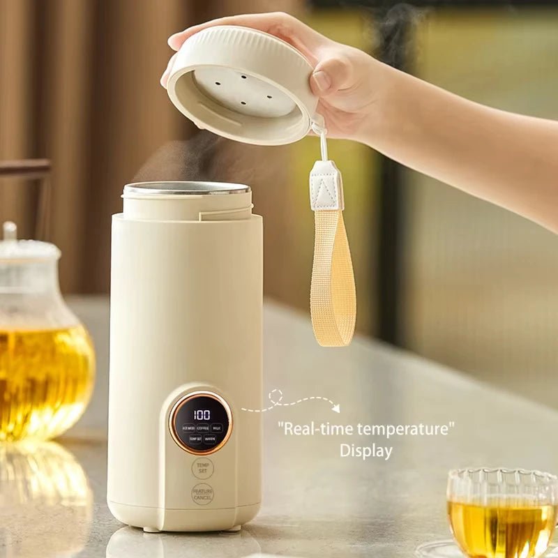 NovaGo ミニケトル 550ml ポータブル 調節可能な温度付き 旅行や寮用