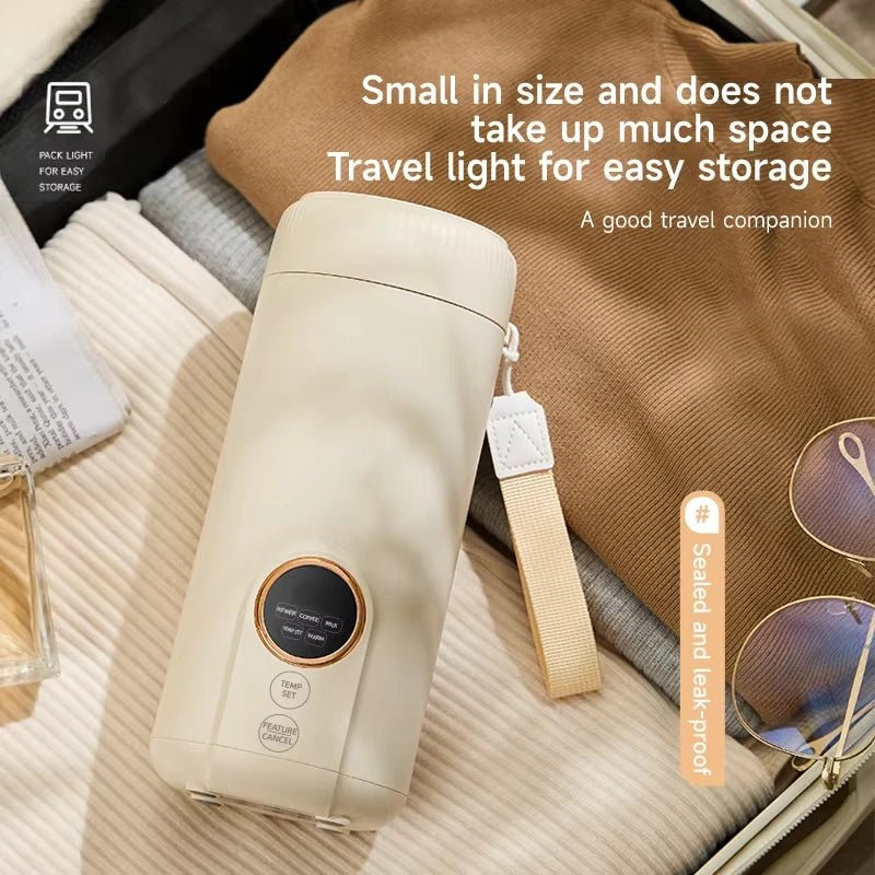 NovaGo ミニケトル 550ml ポータブル 調節可能な温度付き 旅行や寮用