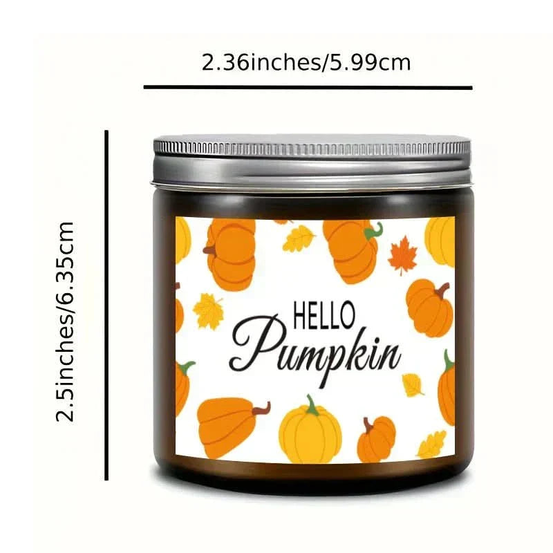 AmberHearth Őszi Szójagyertya 200g Kényelmes Őszi Illatok Nappalikba