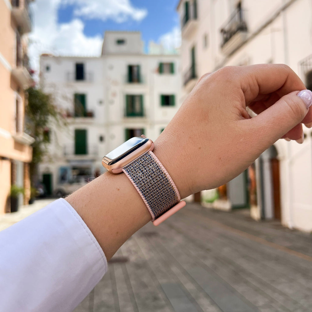 Apple Watch nylon szíj puha rózsaszín Apple Watch szíjhoz