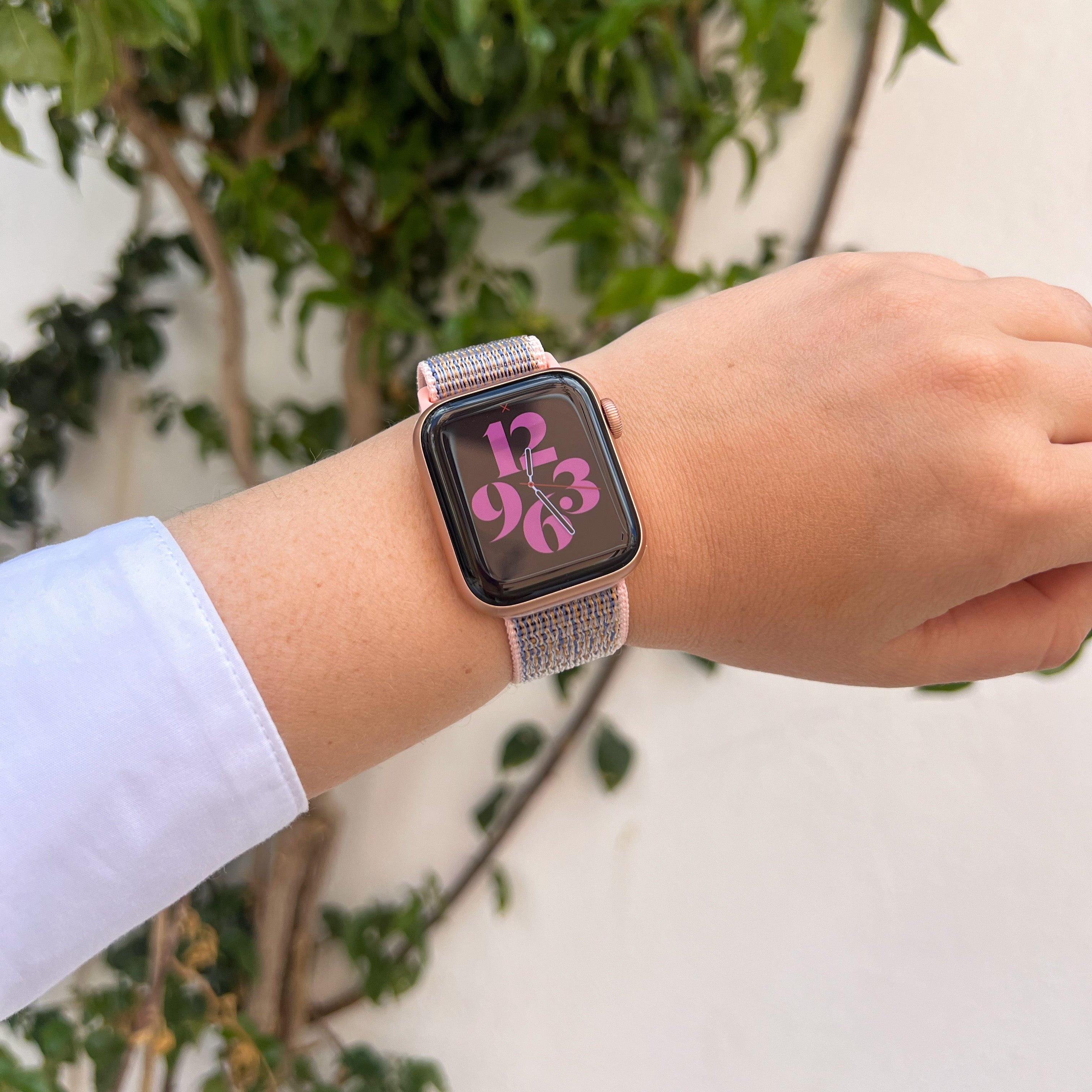 Apple Watch nylon szíj puha rózsaszín Apple Watch szíjhoz