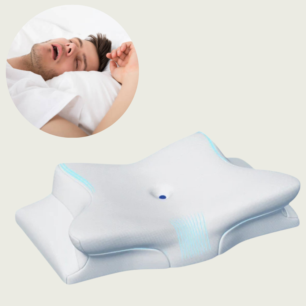 睡眠時無呼吸症候群といびき軽減のためのエルゴノミックメモリーフォーム枕