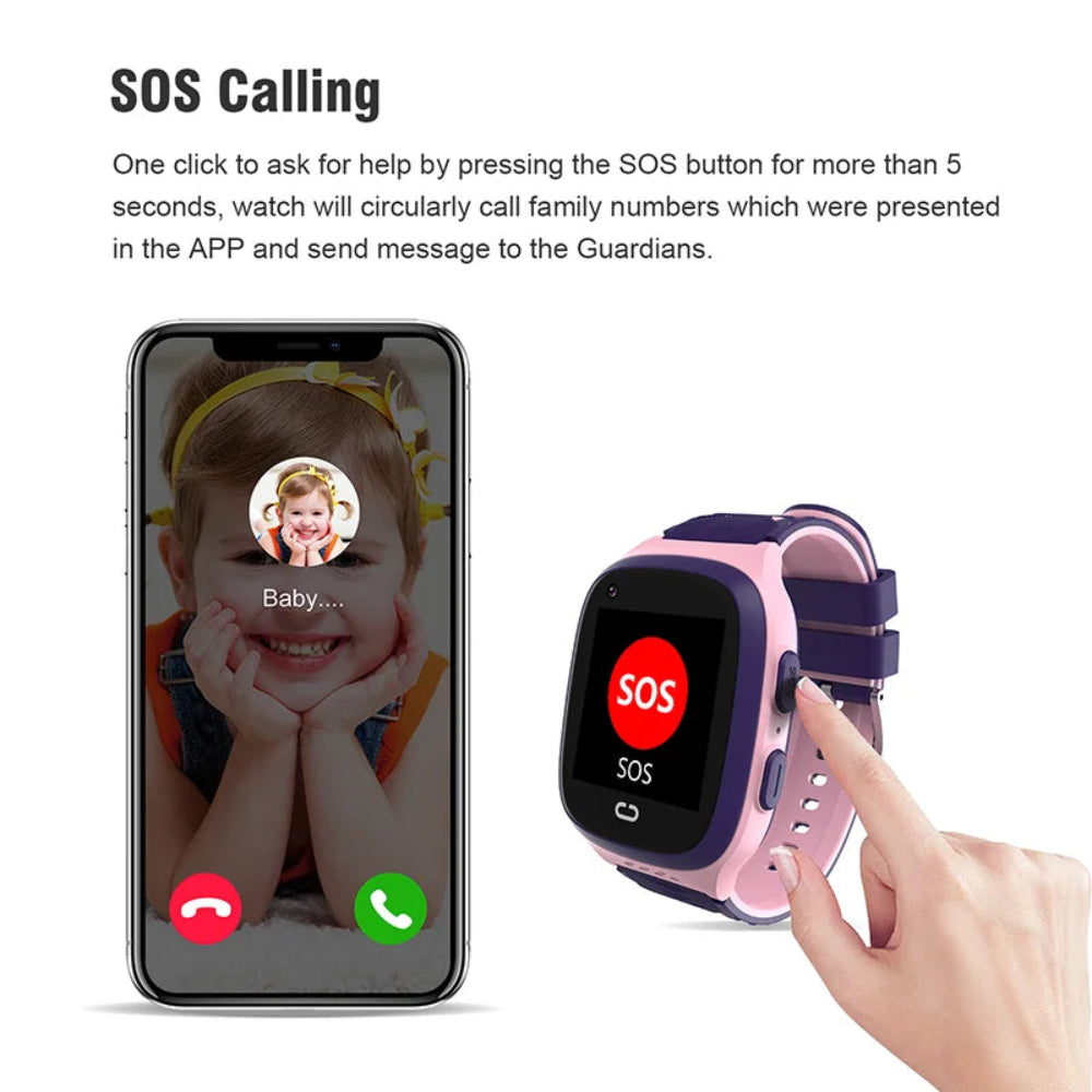 子供用防水タッチスクリーンカメラ付きGPSスマートウォッチ