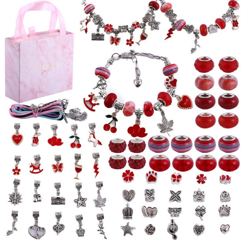 NovaLoom きらめくチャーム付き 女の子向けクリエイティブブレスレットクラフトキット
